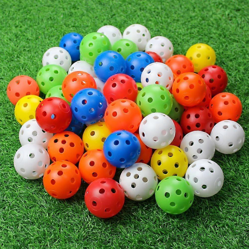 Practice Golf Balls Set - Colorful Perforated Plastic Golf Balls for Swing Practice