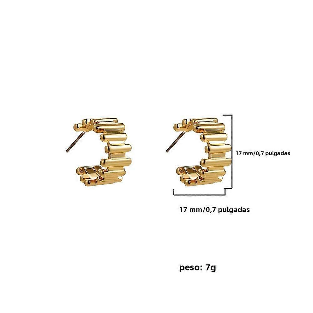 C Shape Open Ring Earrings For Women Geometric Style Gold Dangle Earrings Spring Fashion