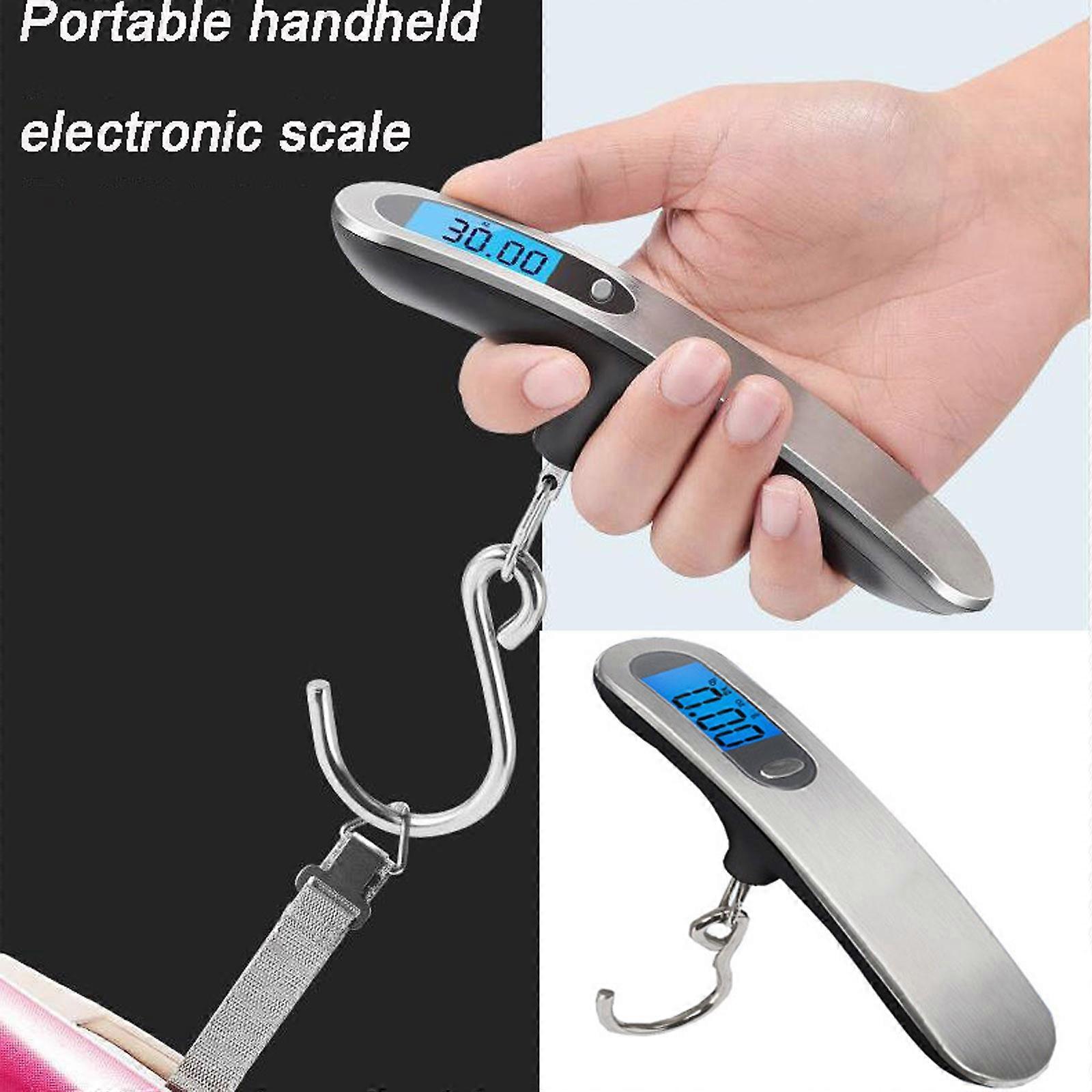 مقياس إلكتروني محمول عالي الدقة منزلي محمول صغير دقيق هوك مقياس وزن الأمتعة