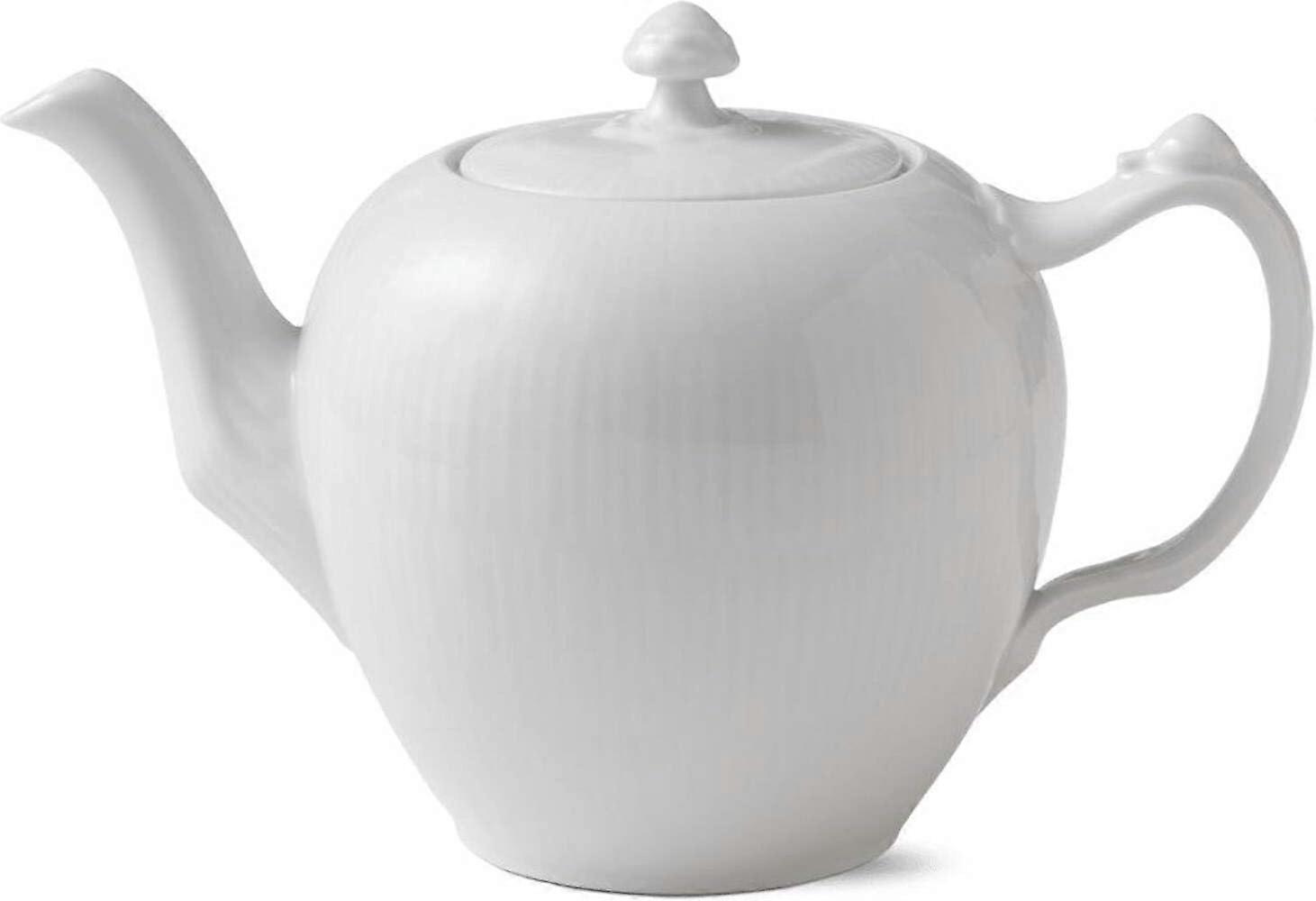 1 liter porcelain fluted teapot
