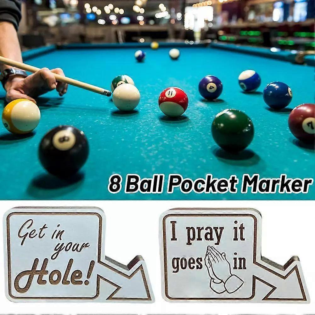 8 Ball Pocket Marker Alignment Ball Markers Shot Sign Pool Theme Decoration