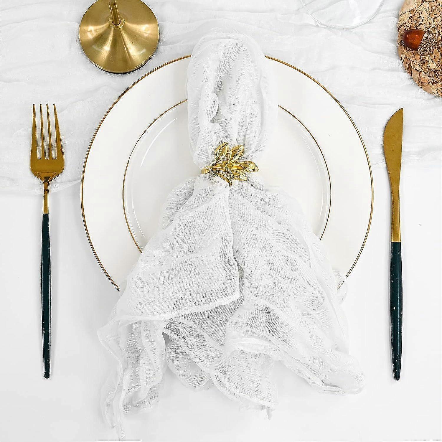 18 Πακέτο Τραπεζομάντιλο Πετσέτες Πανί Ευχαριστιών Δείπνο Χαρτοπετσέτες Boho Γάζα Βαμβάκι Χαρτοπετσέτες 20x20" για το Γάμο Νυφικό Baby Shower Φθινόπωρο Τραπέζι Διακόσμηση