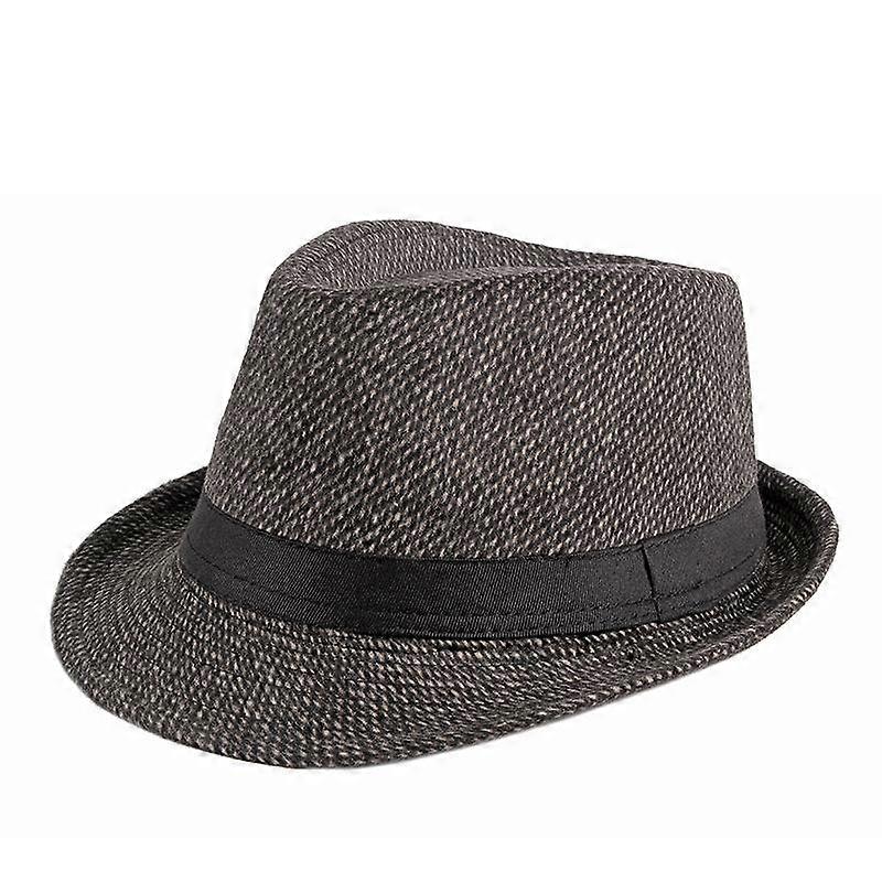 hatt höst vinter medelålders yllemössa hatt jazzhatt för män plommonstop hatt