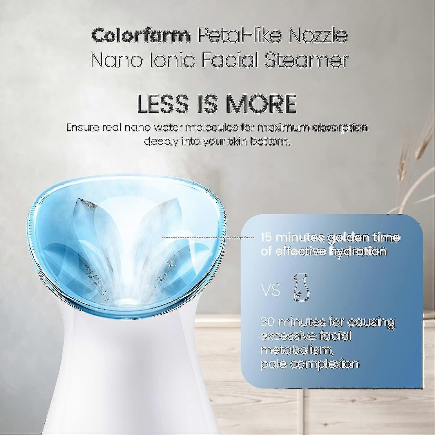 Facial Steamer Nano Ionic Hot Mist Face Steamer Home Sauna Spa Face Humidifier Atomizer For Women Men Moisturizing Unclogs Pores Spa Quality