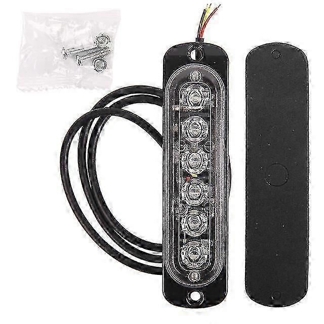 6 Led Emergency Strobe Stroboscope Warning Side Marker Blinking Amber Light Bar Police Flash Good 12/24v Light For Car& Vehicles