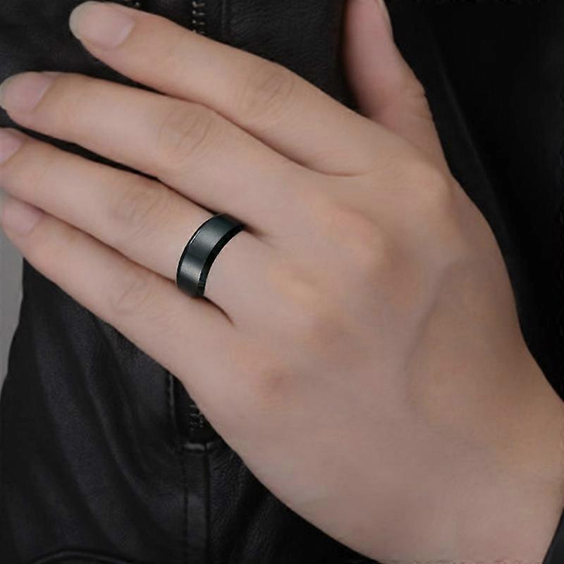 Men Ring, Ring Size:7(Silver)