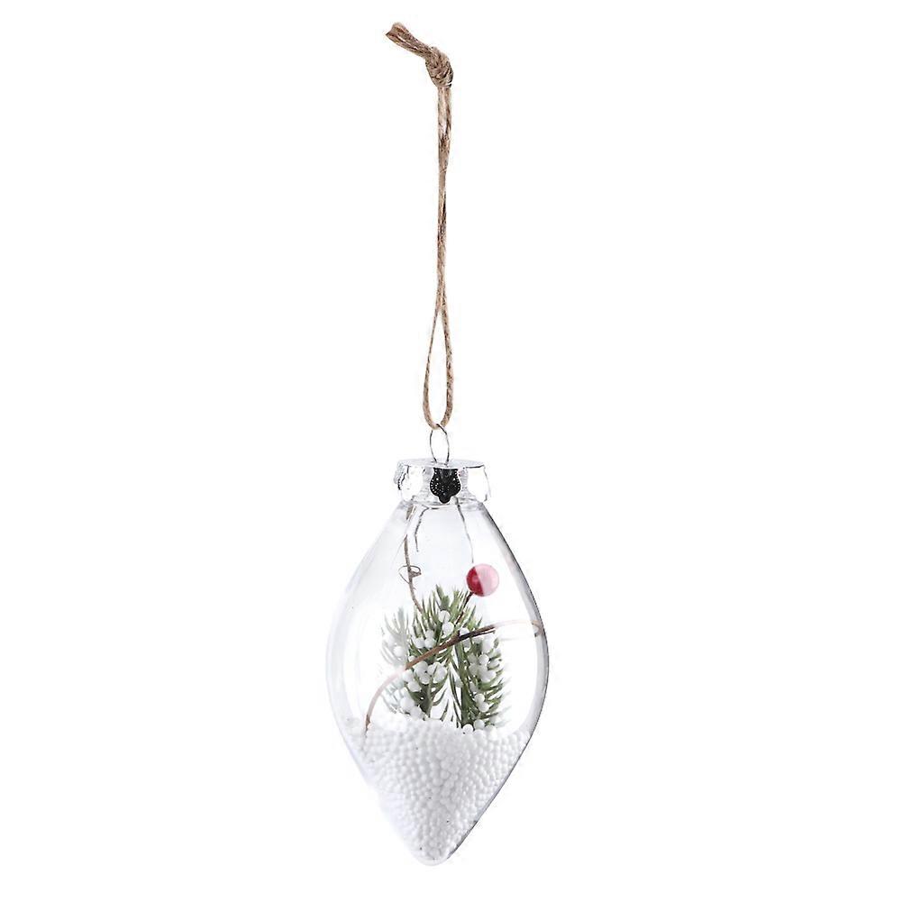 DIY Christmas Tree Ball Bauble Transparent Open Plastic Hanging Ornament Home Decors