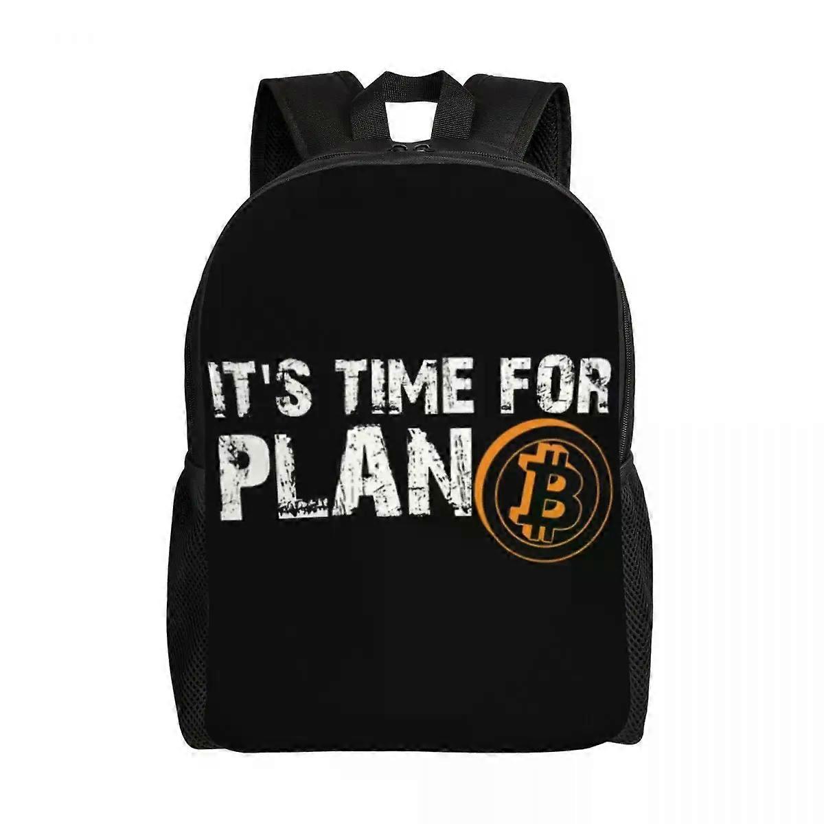 bitcoin unisex laptop backpack with Symbol Embroidered Patch  Forge Bros making it easy to store various items such as laptops Bitcoin Logo" Backpack by PopFrance