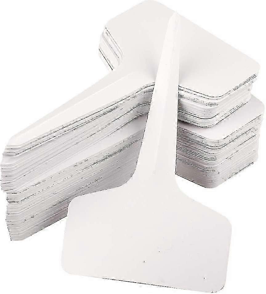 キングレイク100個植物ラベル苗ラベル菜園植栽防水屋外プラスチック、白、10x6