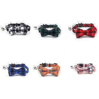 Exquisite Pet Collar with Classic Plaid Pattern, Stainless Steel Buckles for Durability and Safety (Adjustable, Fashion Design)