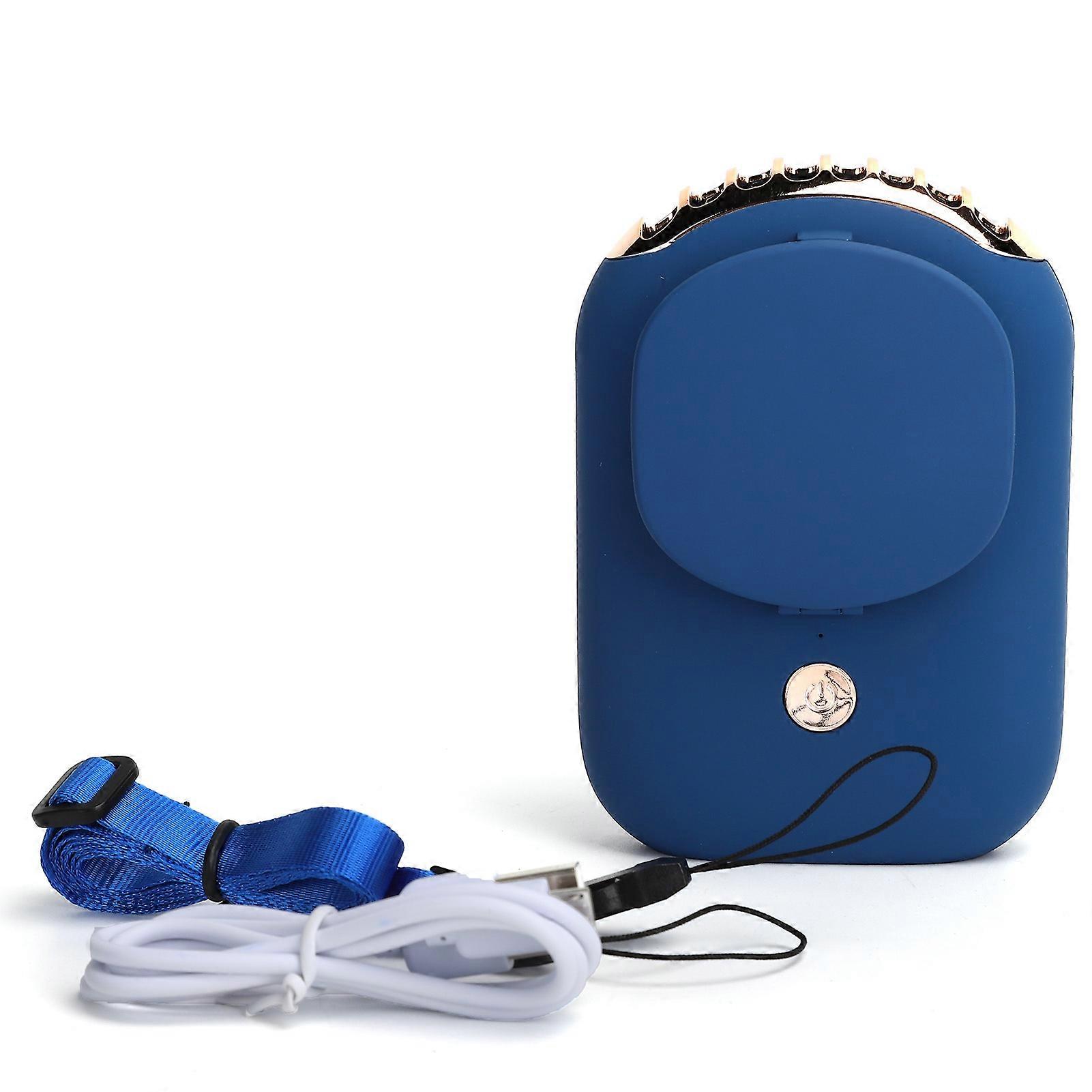 Blue Mirror Neck Fan Multifunctional Adjustable Desktop Fan for Home Dormitory School