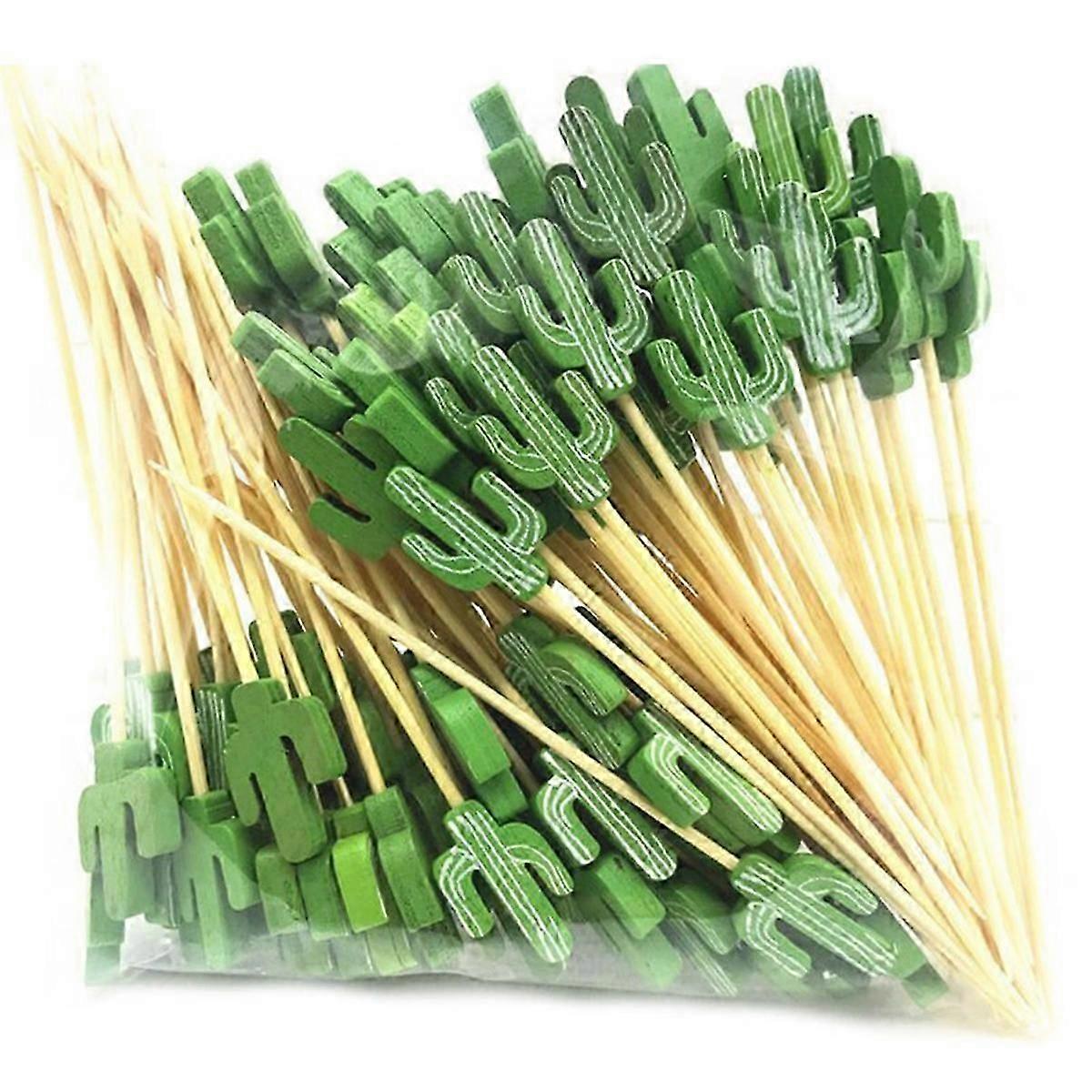 100Pcs Disposable Bamboo Picks Food Fruit Cocktail Toothpicks Handmade Toothpicks Picnic Supplies D