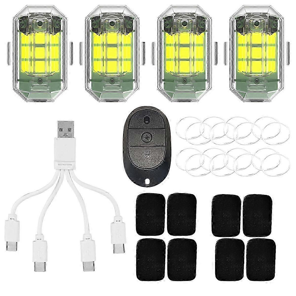 Micro-USB Charging Aircraft Strobe Lamp Turn Signal Indicator for Yamaha NMAX 125/150/155
