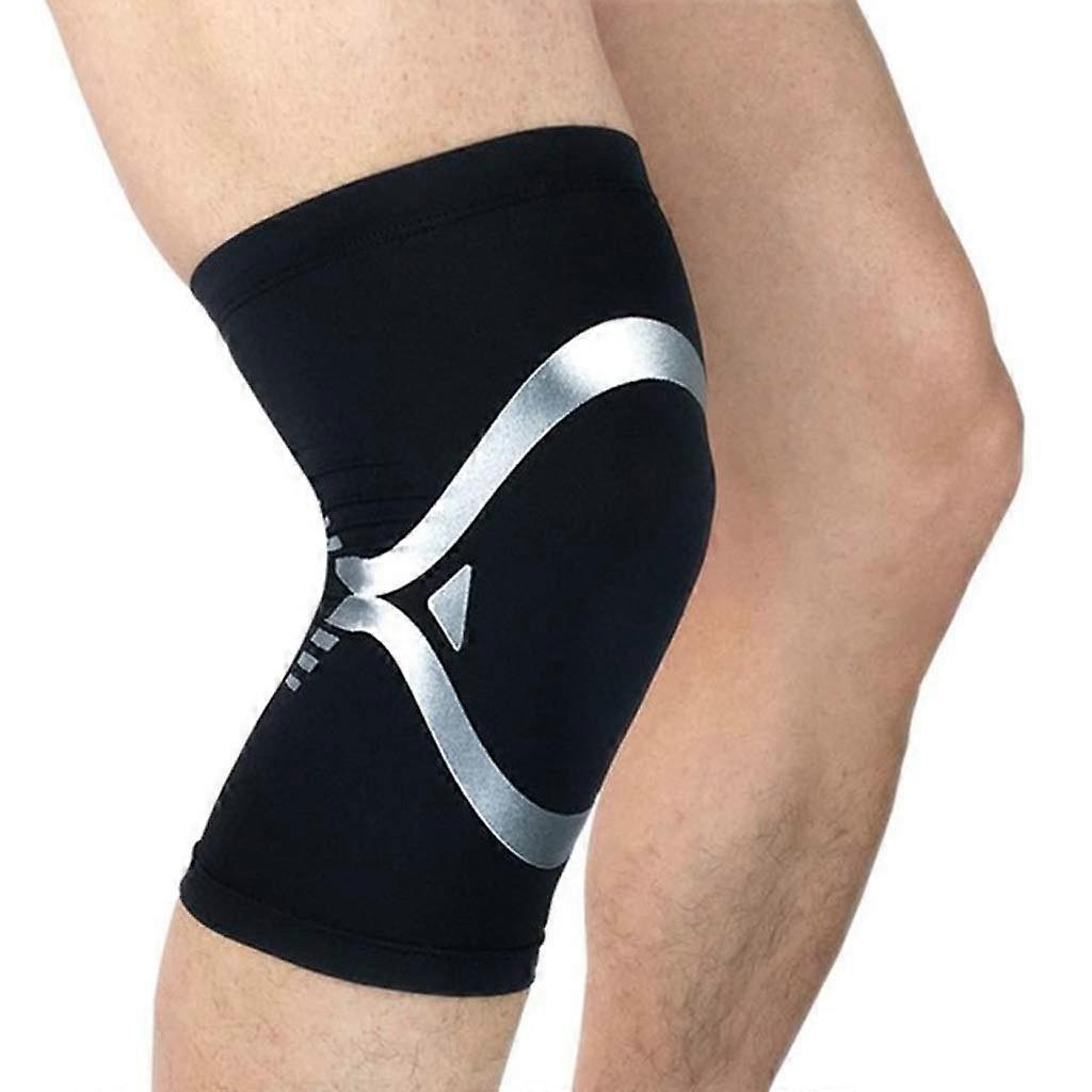 1 pair of knee pads compression protection non-slip knee pads track and field sports cycling running elastic compression knee pads (medium size)