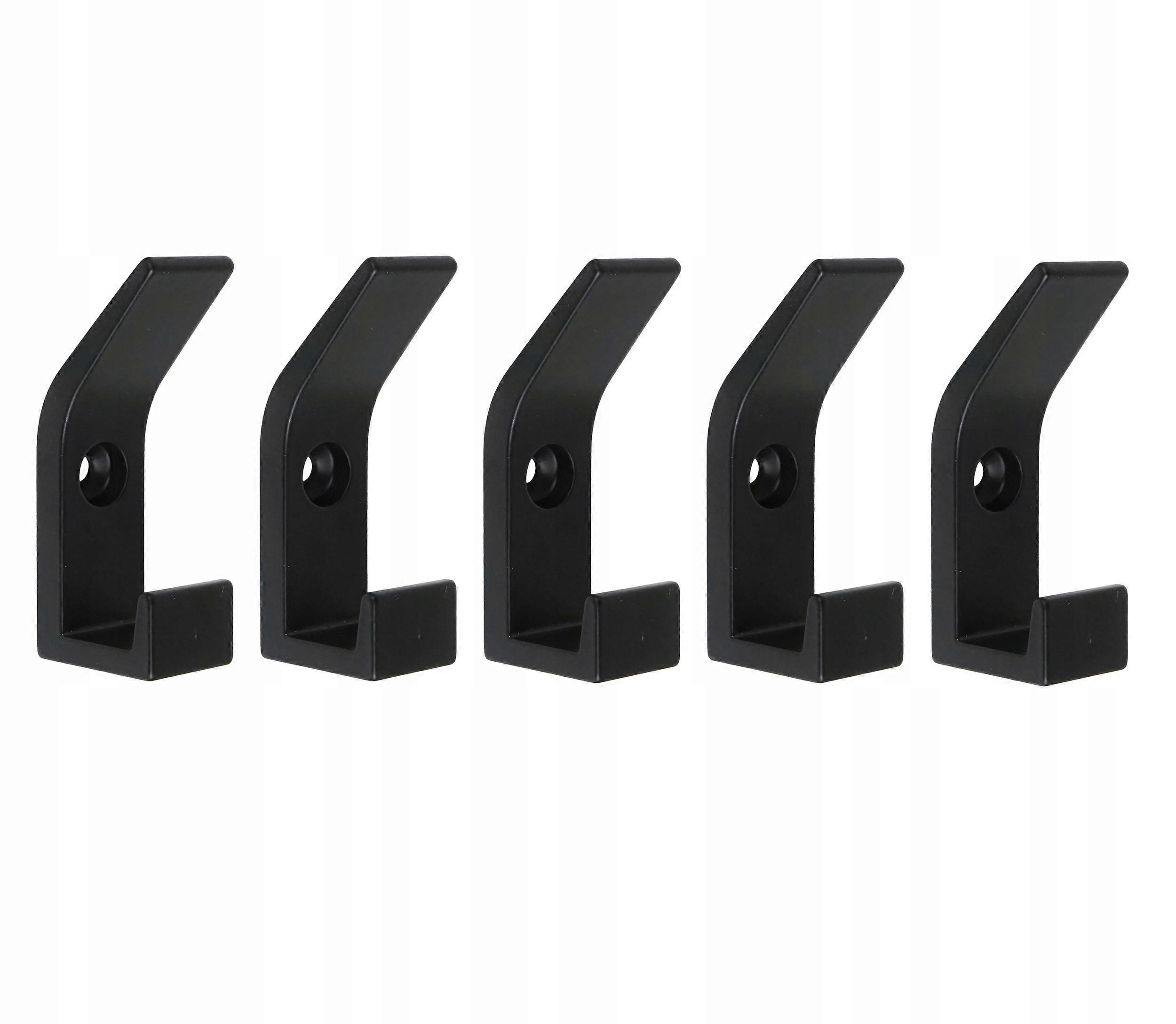 Double Hanger, Black Screw-on Wall Hook