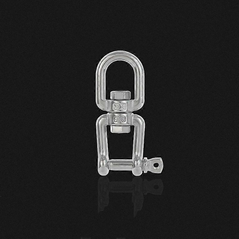 M8 OX Type 304 Stainless Steel 360 Degree Rotating 8-Shaped Chain Snap Ring Connecting Hook Swivel