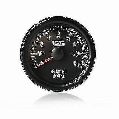 Electrical Tachometer Gauge 52mm Compatible with 0-8000 RPM LED Screen