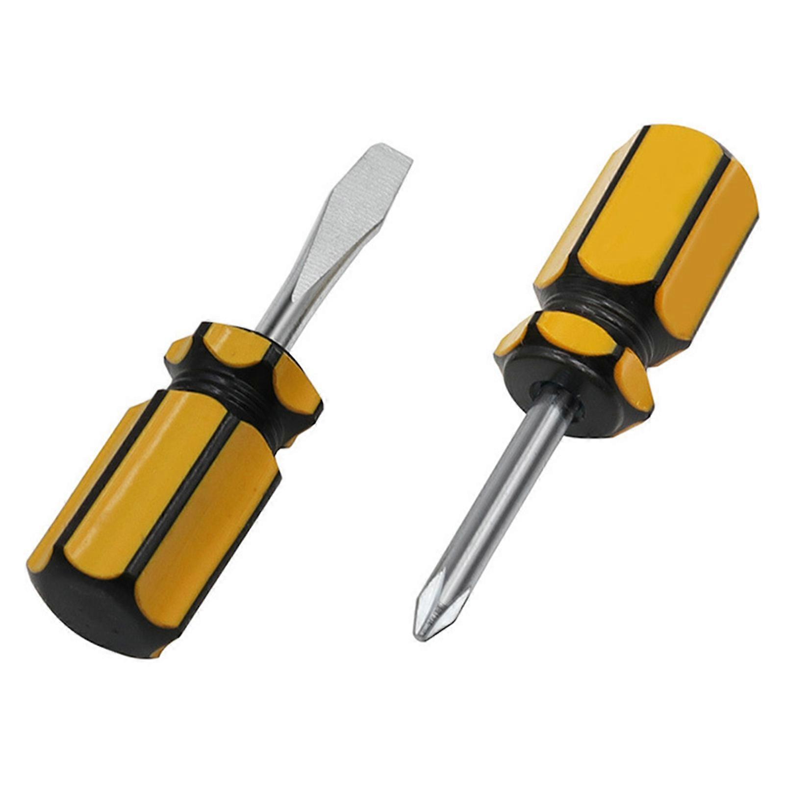 2pcs Tiny Precision Screwdriver Dual Use Cross & Flat Heads Mini Screwdrivers