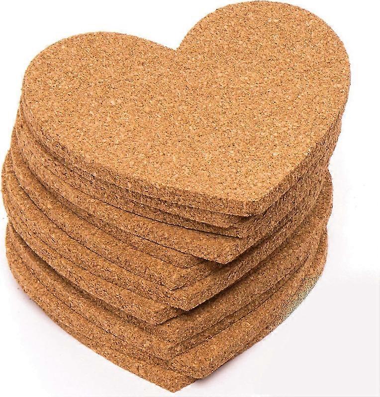 学校の授業で子供たちのためのバレンタインデーや母の日のためのコルクコースターハート(30個)クラフトアイデアの大きなパック、コルク-アインツェルン-
