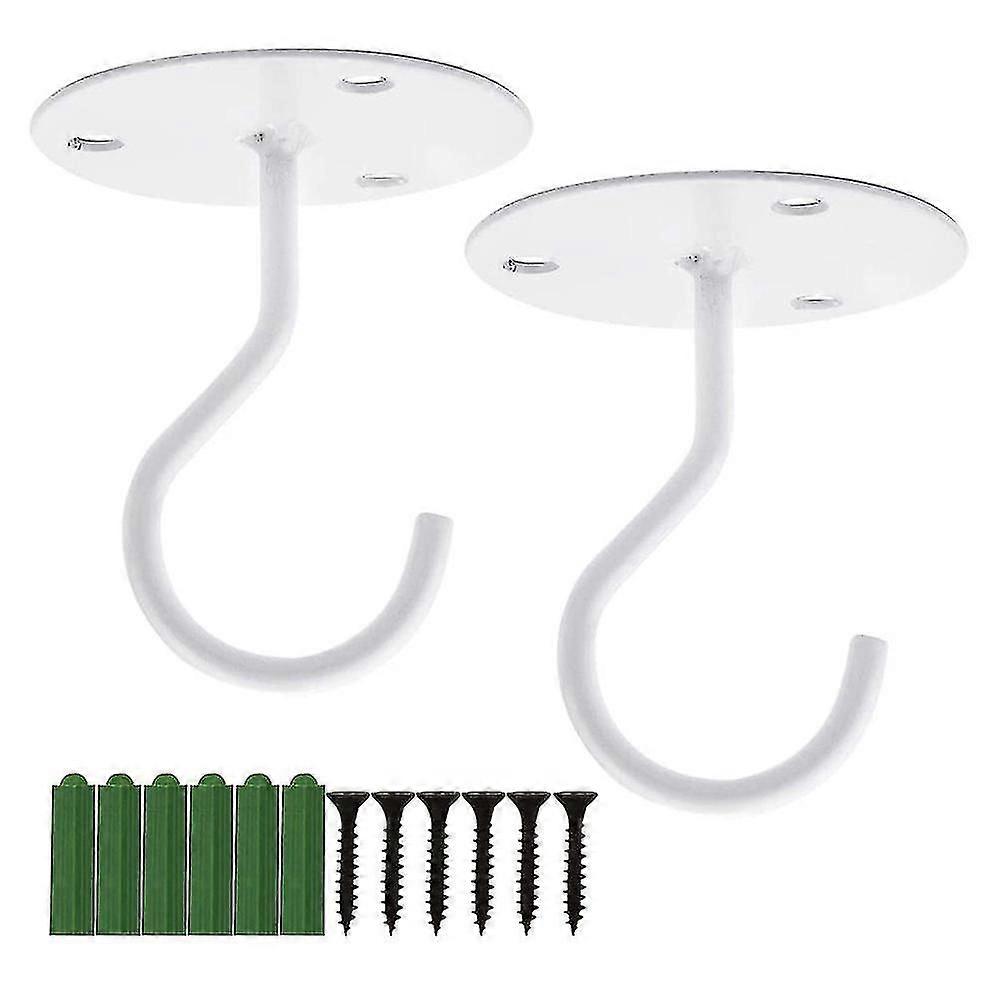 2pcs Wall Mount Ceiling Hooks with Screws for Hanging Plants Wind Chimes Lanterns