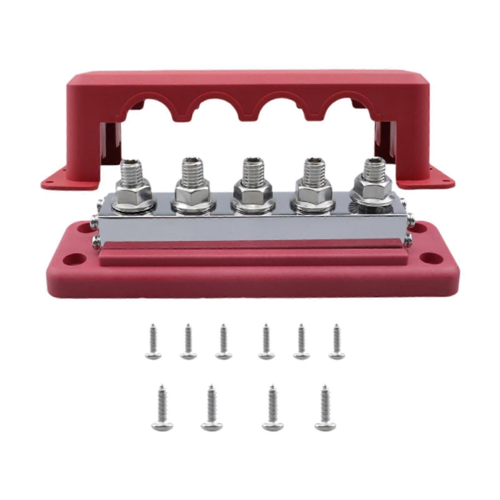 Power Distribution Block Bus Bar Heavy Duty M10 Studs Max 300V 600A Terminal