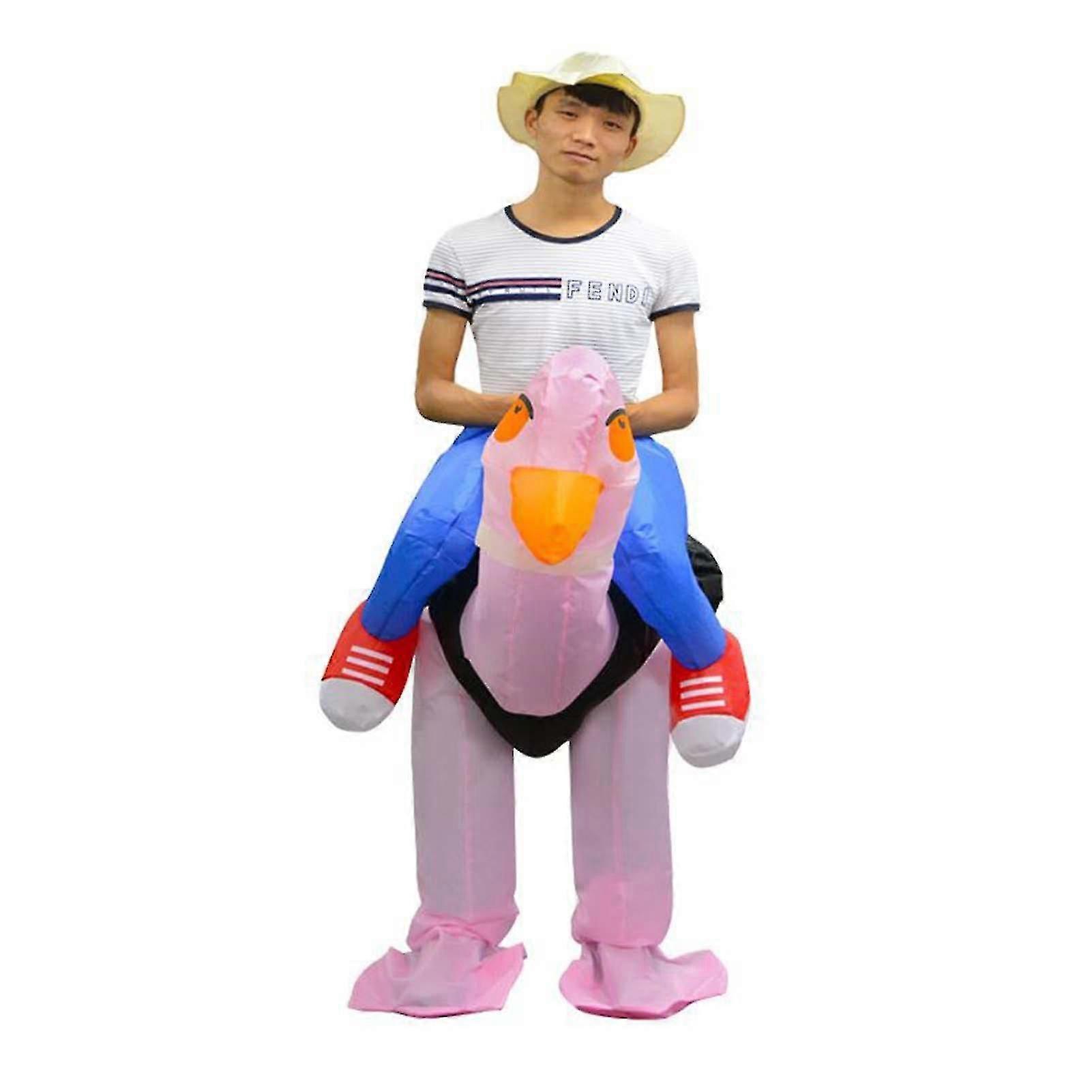 Uppblåsbar Djurdräkt för Vuxna, Flamingos Strutsar Griffins Design För Rollspel Party Scenföreställning