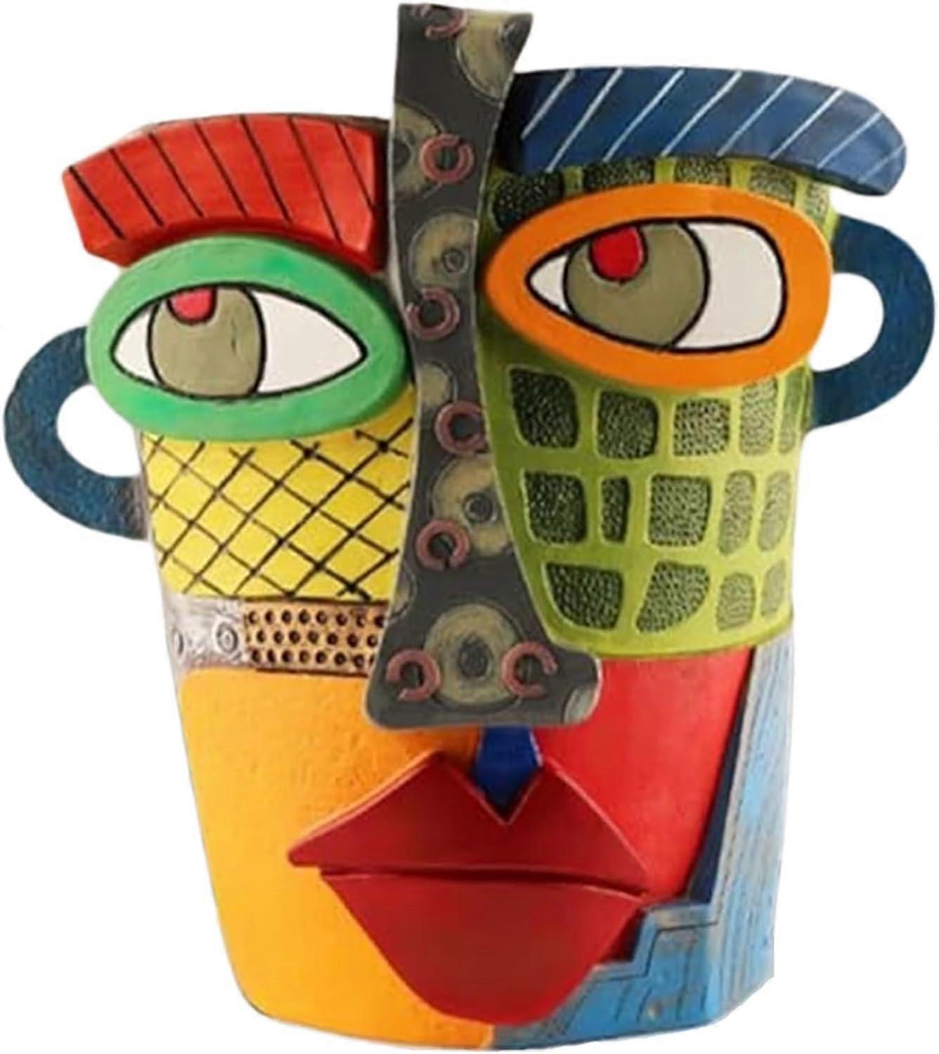 Brutalist Abstract Beauty Face Flower Pot, Abstract Head Planter Pots, Face Planters