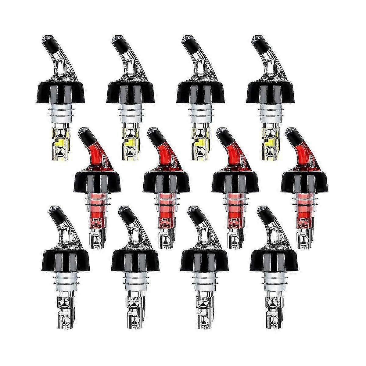 30ml Automatic Di Liquor Bottle Pourers Set with 12 Quick Shot Spirit Measure Spouts