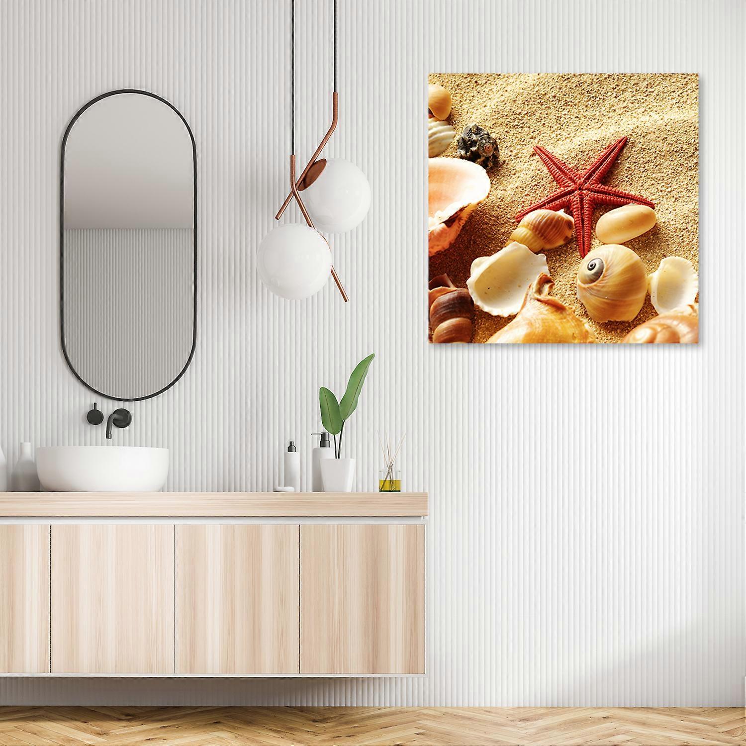 Impression sur toile, Paysage - Beige - 60x60