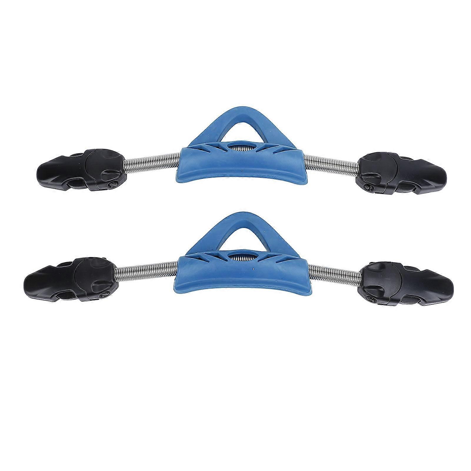 2PCS Diving Spring Fin Strap Stainless Steel Diving Fin Heel Strap with Quick Release Buckles for Scuba Diving Blue M