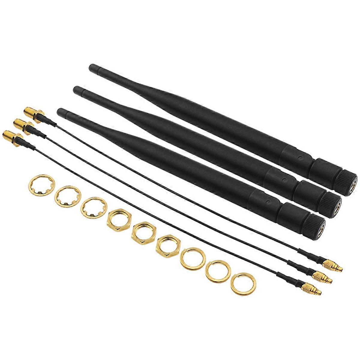 For Banana Pi OpenWrtOne Router Board MT7981B Chip Solution WiFi6, Black, Antenna