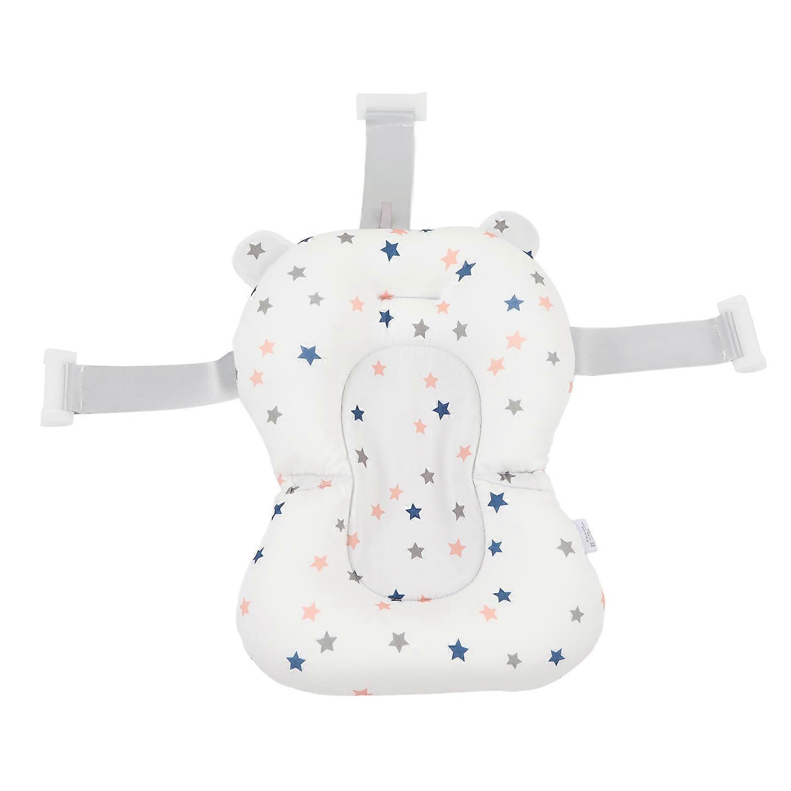Baby Bath Seat Cushion Floating Safe Foldable Adjustable Infant Bath Supporter for Newborn