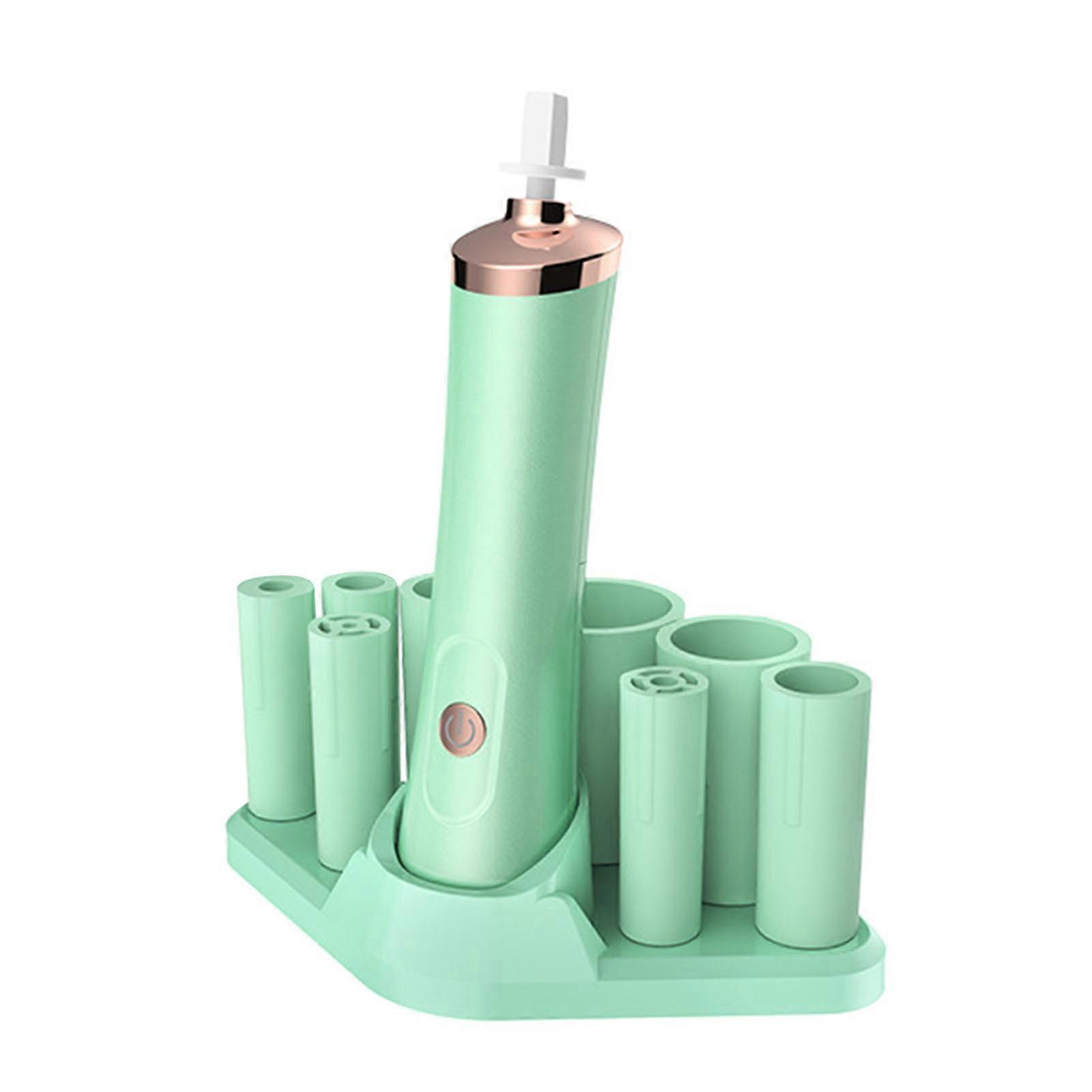 Makeup Brush Cleaner Machine Multi Size High Speed Automatic Fast Drying Residues Removal Green