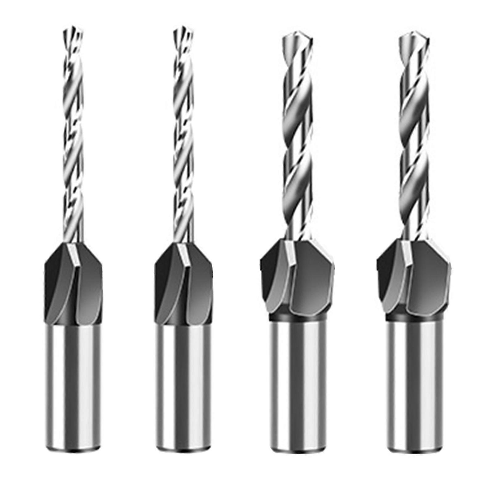 Precisions Woodworking 4 Size Countersink Tapered Drill Bits Set with Low Friction Depth Stop and Portable Storage Case Multicolor