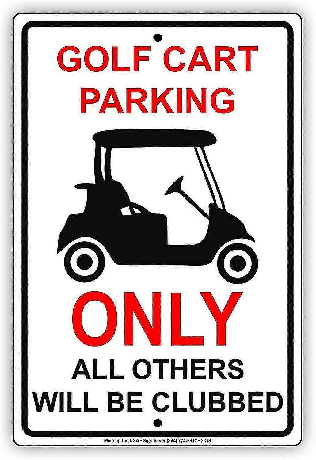 وقوف سيارات عربة الجولف فقط سيتم وضع الضرب مع الرسم المضحك ملحمة مضحك الجدة الحذر