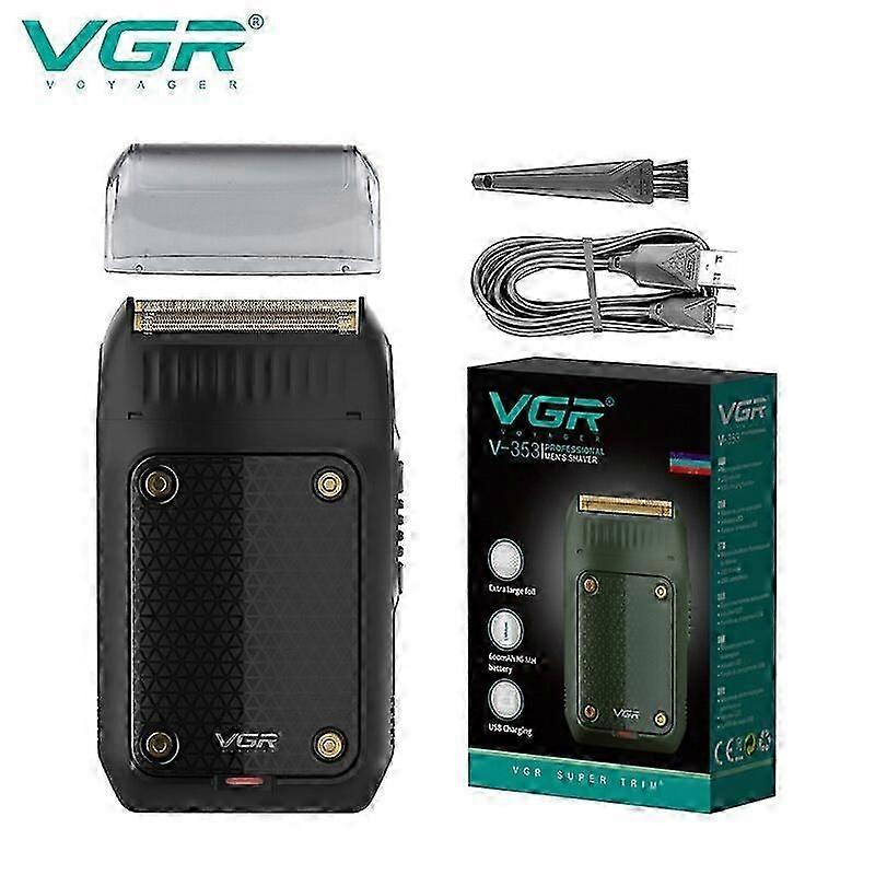 VGR Electric Razor Professional Shaver Portable Shaving Machine Mini Beard Trimmer Razor Reciprocating Shaver for Men V-353 black Fabric Shavers