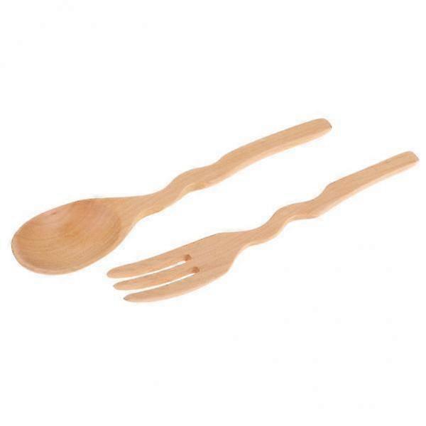 2X 2pcs Vintage Wooden poon Fork Tableware Kitchen Tool Camping