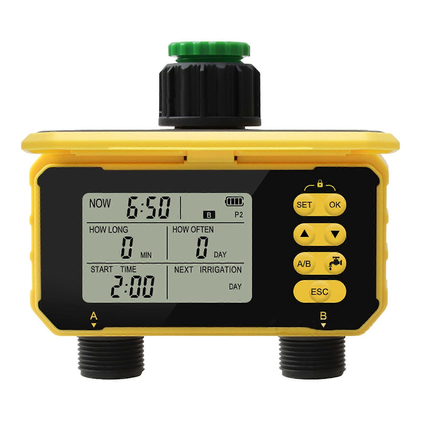 User Friendly Digital Watering Controller Advanced Solar Charged Garden Sprinkler Timer with Multiple Task Setting