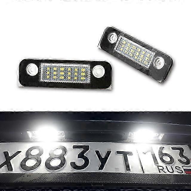 2pcs 12v White Led License Number Plate Light No Error For Ford Fiesta Fusion Mondeo Mk2