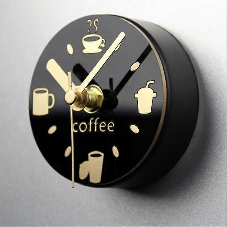 Custom Coffee Time Small Refrigerator Watch Kitchen Magnetic Wall Clock