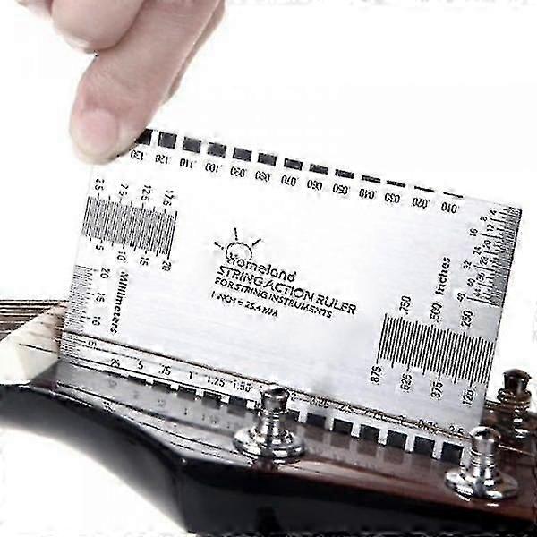 Guitar String Action Gauge Measuring Ruler Bass Luthier Tool