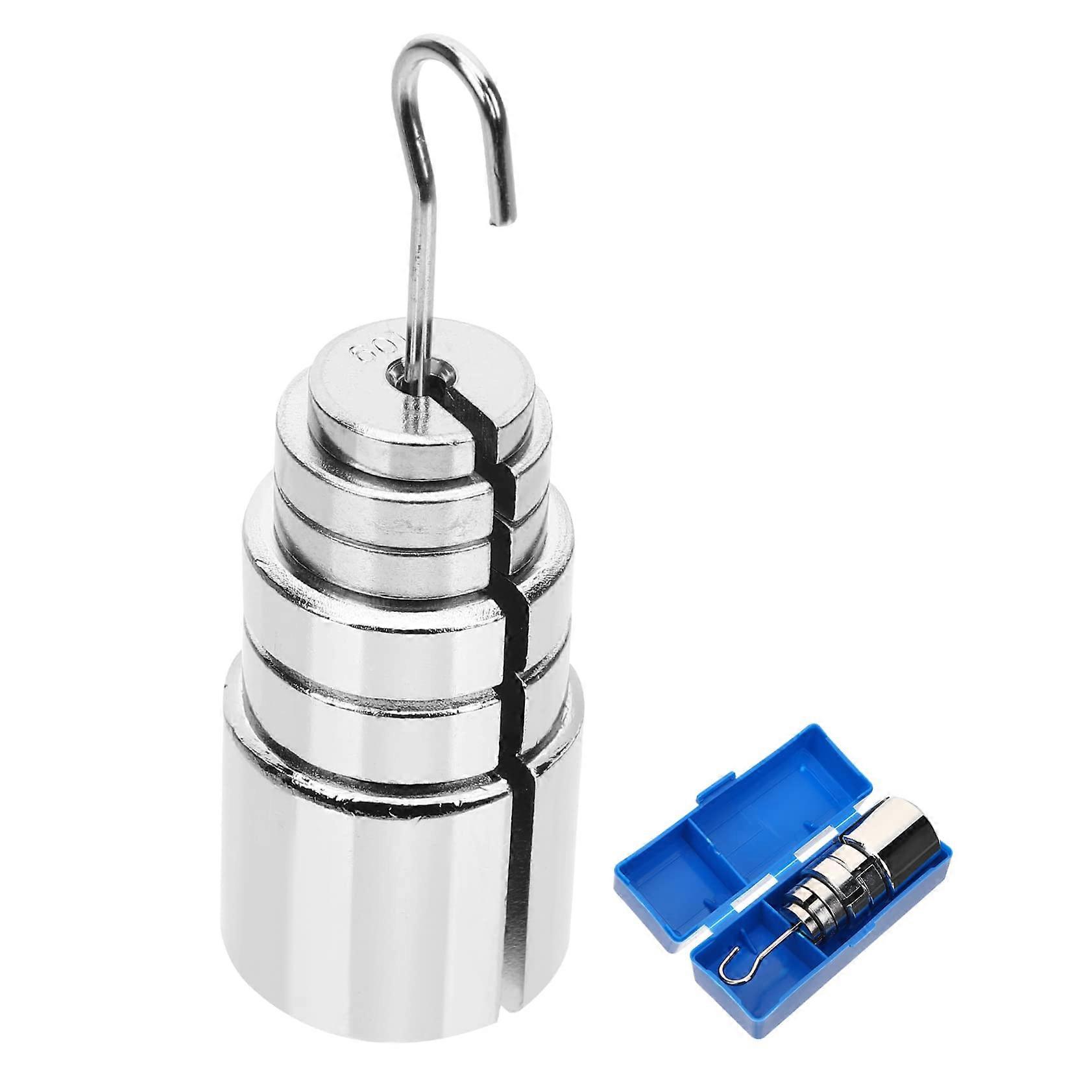 Slot Weights Metal Slotted Calibration Weights Set With Hanger And Steel Hooks For Lab Experiments