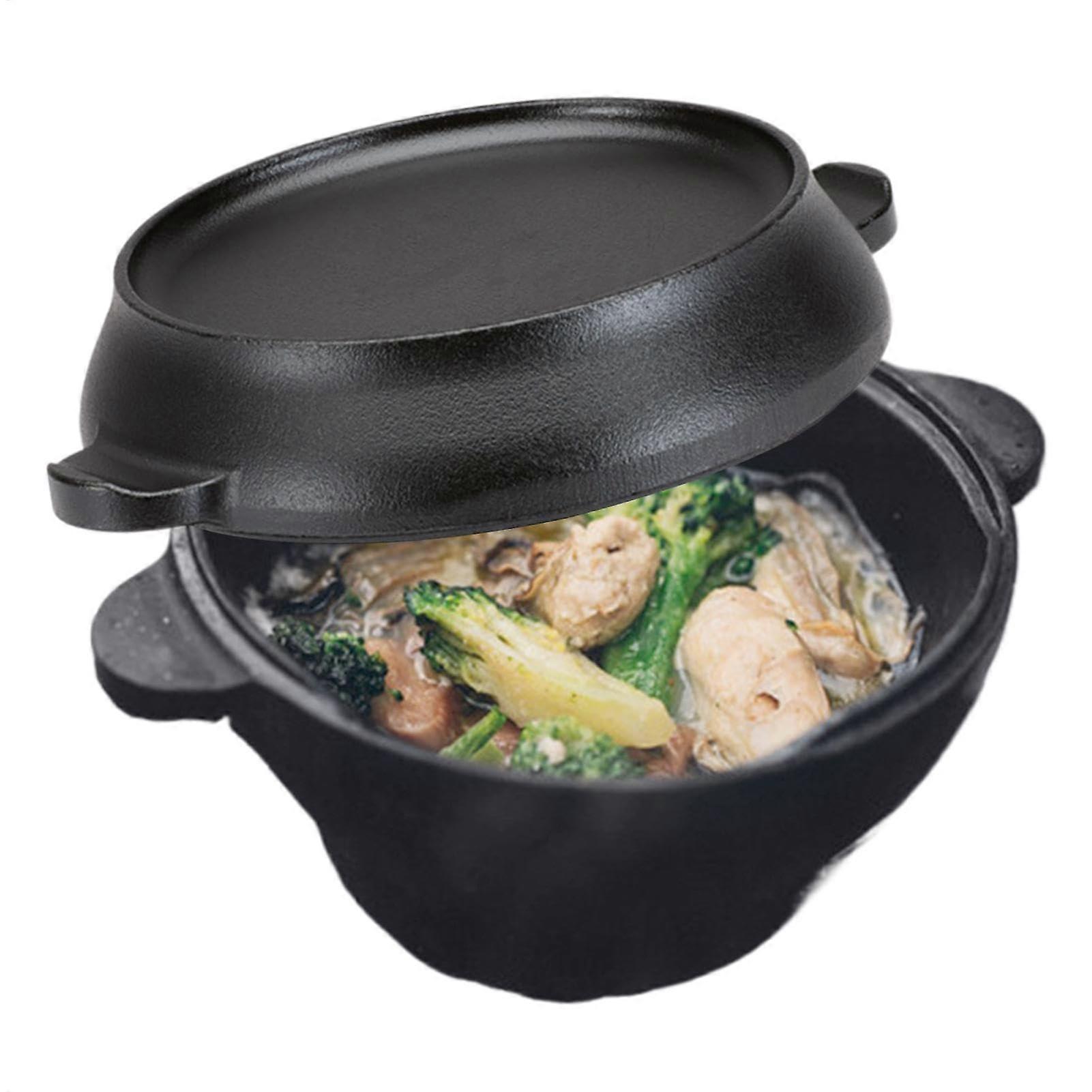 Cast Iron Dutch Oven Enamelled Casserole Dish for Stew, Soup, Bread