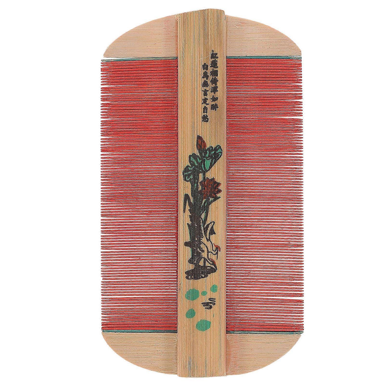 Pente de bambu elegante, design atraente para cuidados com os cabelos modernos