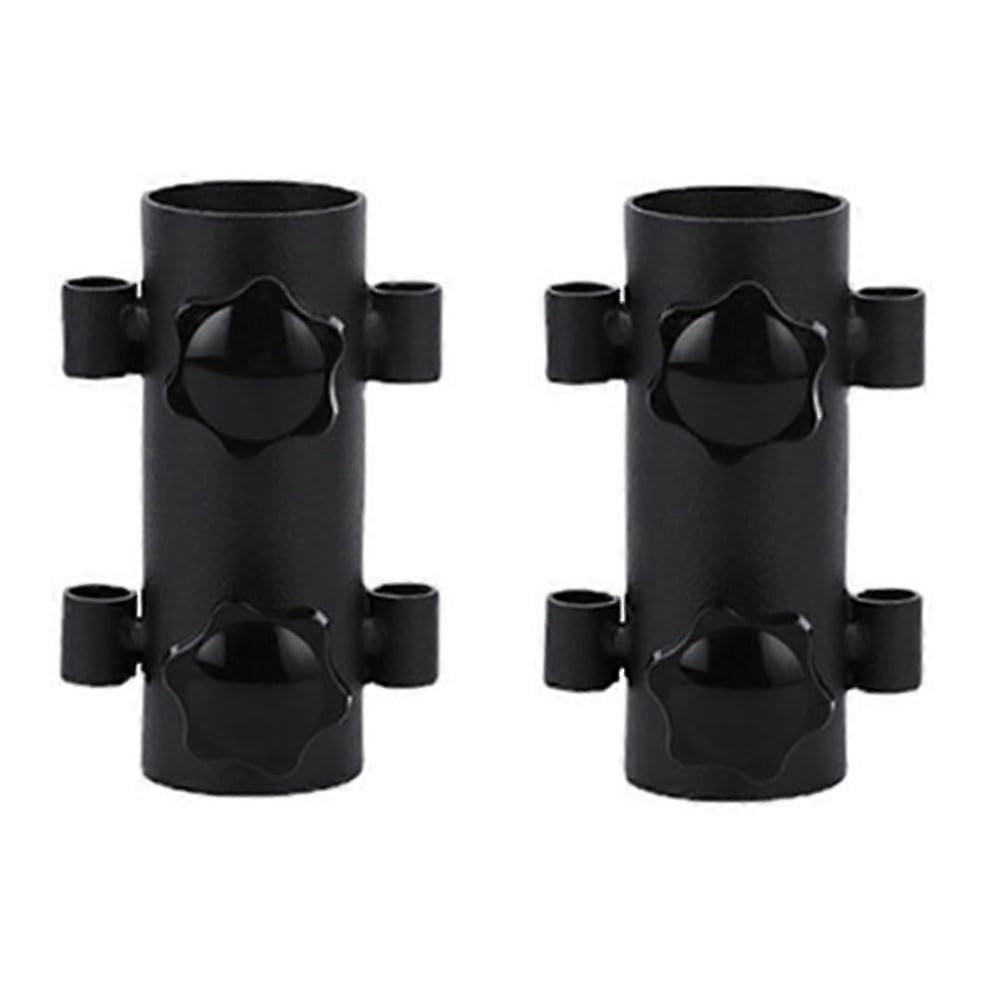 Awning Pole Fixing Tube, Adjustable Floor Bracket for Canopy Support, Windproof, Pack of 2, Durable Steel Construction