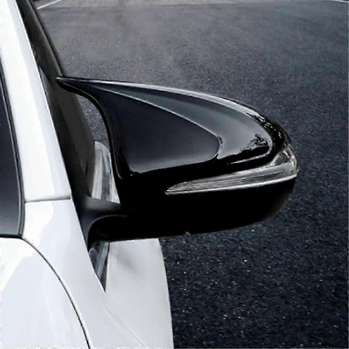 For W205 W213 W222 Gloss Black Horned Style Side Rear View Mirror Cover Trim A0998110122 A099811022
