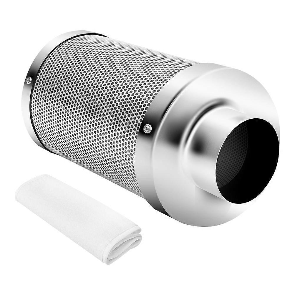 Activated Charcoal Air Filter with Reversible Flange for Hydroponics Odor Control, Particle Blocking Pre Filter and Air Purification