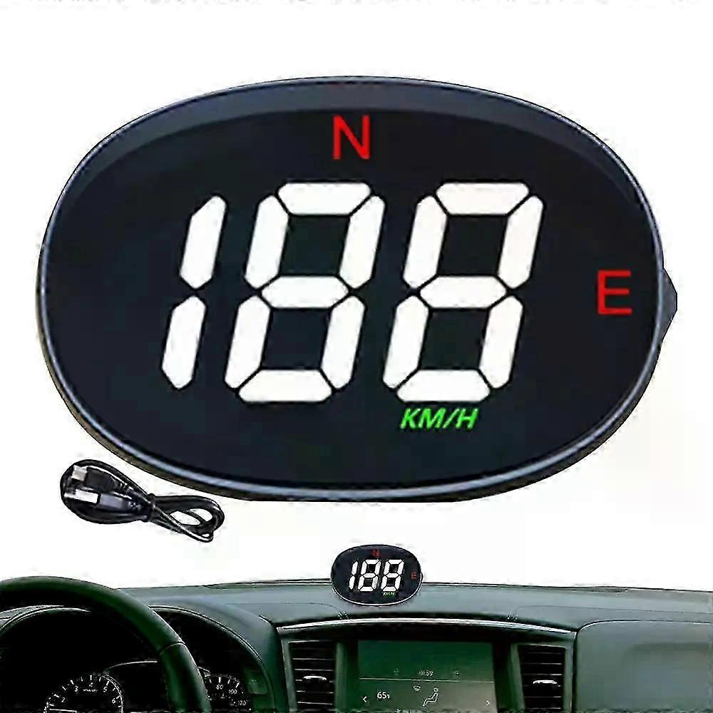 GPS Digital Speed Meter HUD Car Head Up Display With MPH Speed GPS Smart Gauge Speedometer With Overspeed Alarm Suitable for  Boat Car