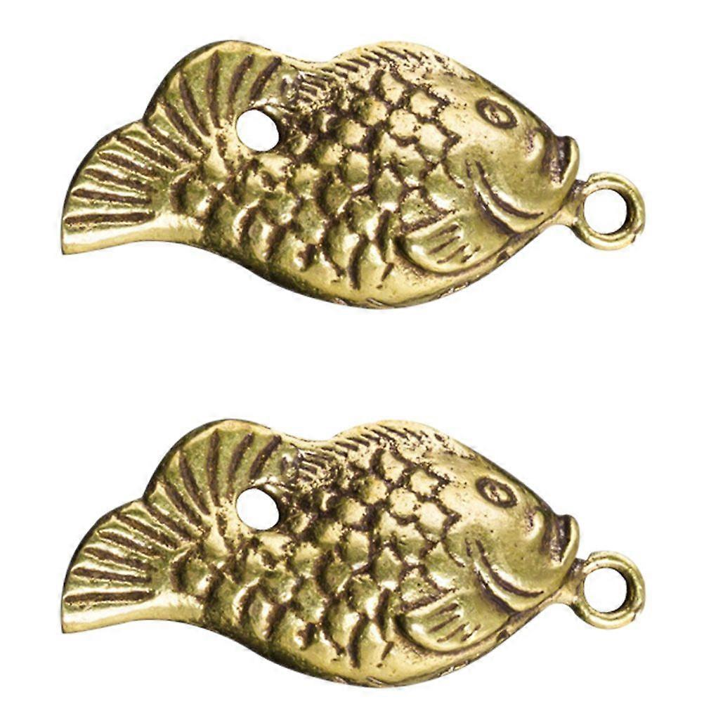2Pcs Decorative Keychain Pendants Key Hanging Ornament Retro Keyring Pendant