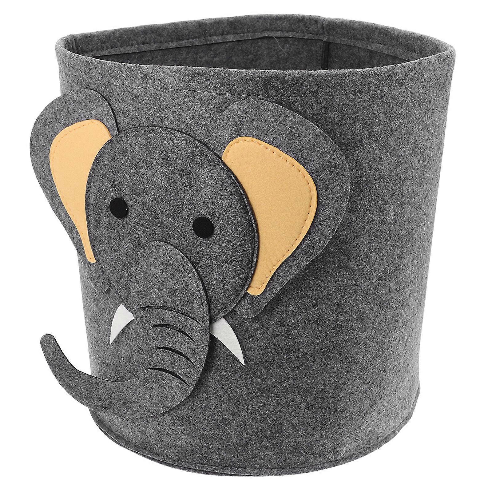 Laundry Storage Containers Felt Bucket Home Decor Style Childrens Laundry Basket Grey 35.00X35.00X35.00CM Books and Magazines Storage 1Pc